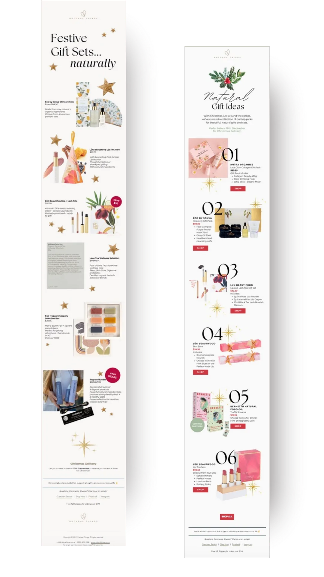 Natural Things — email design example