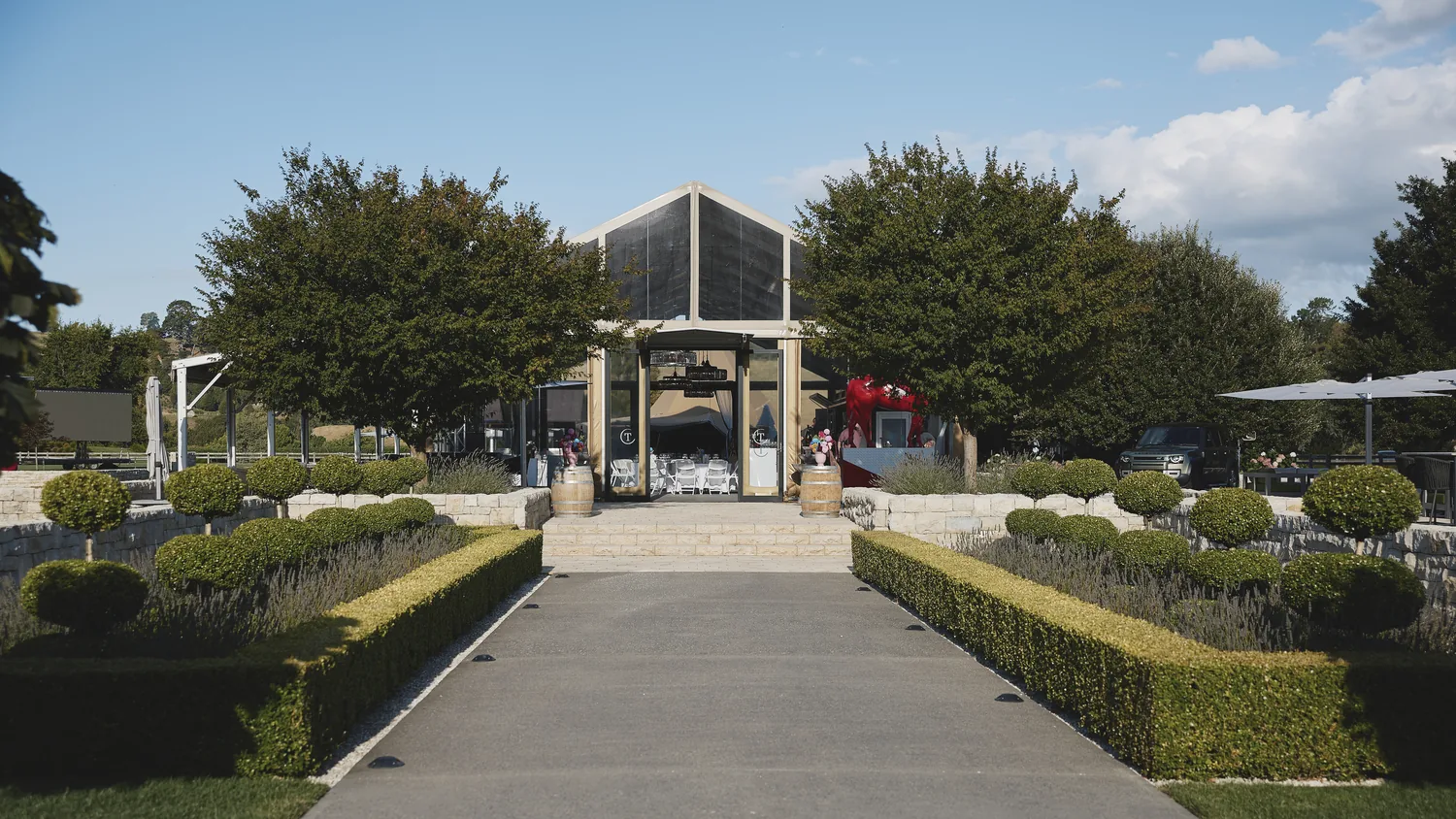 Across the Estate grounds