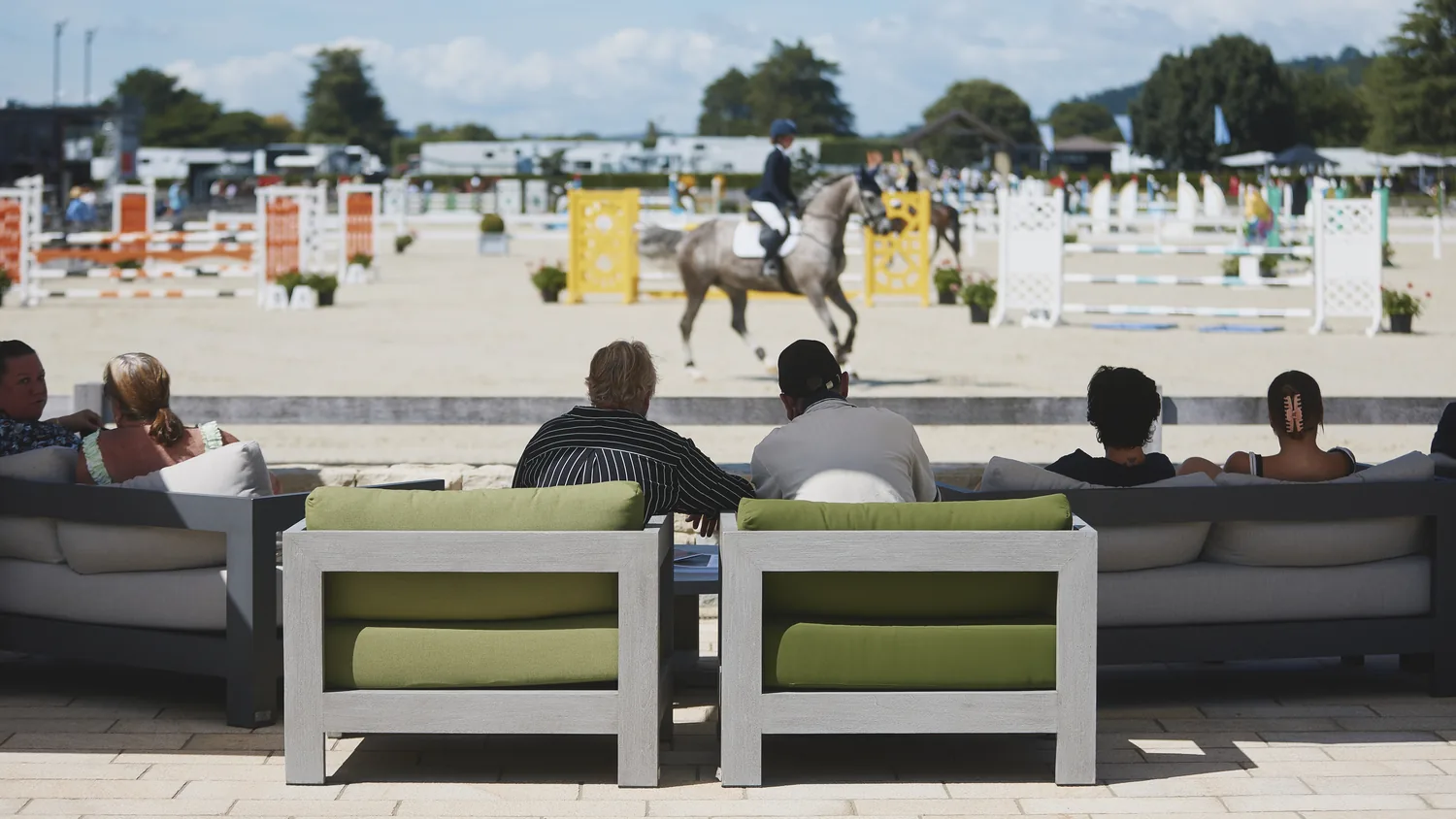 The showjumping arena