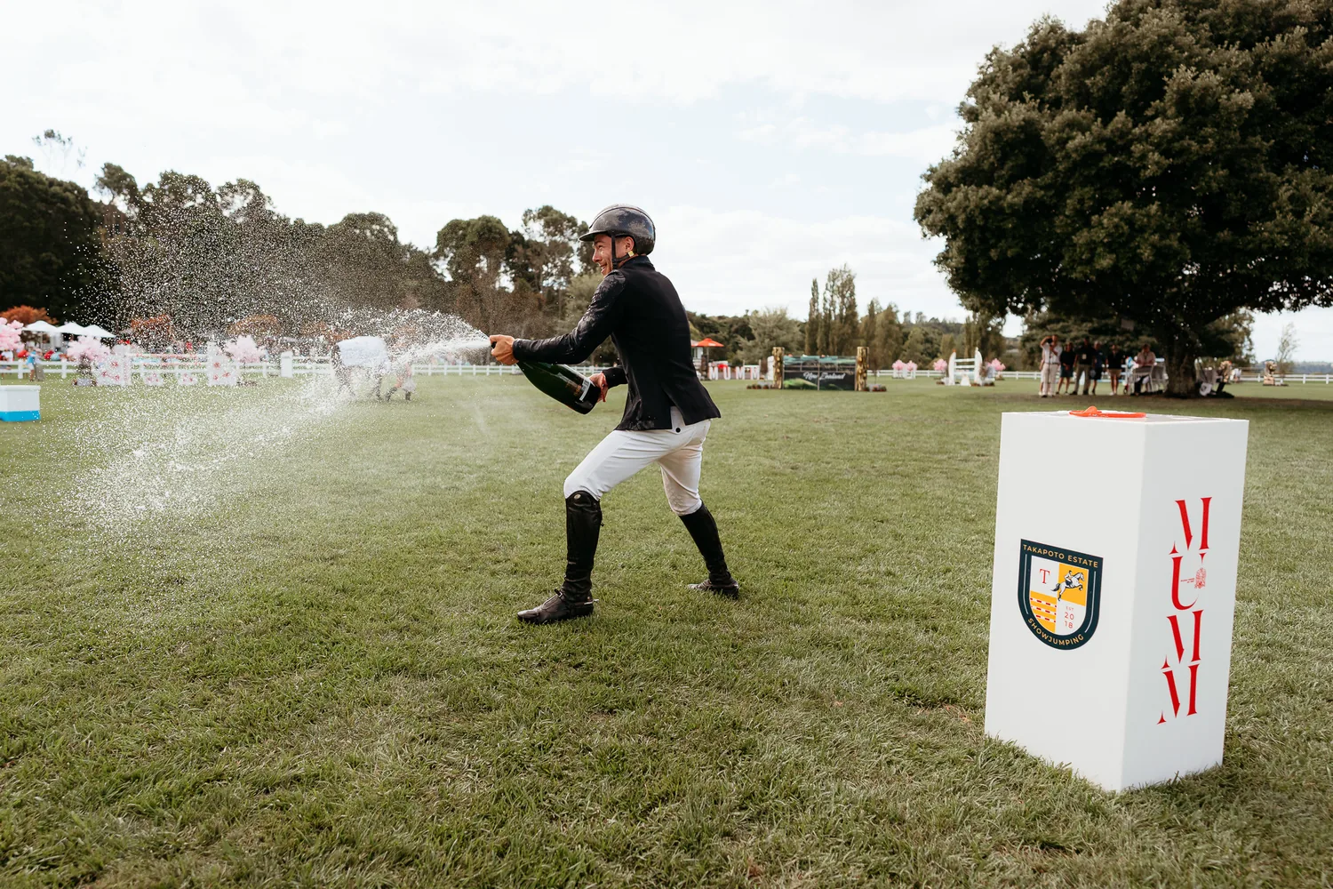 Showjumping action at the Takapoto Classic