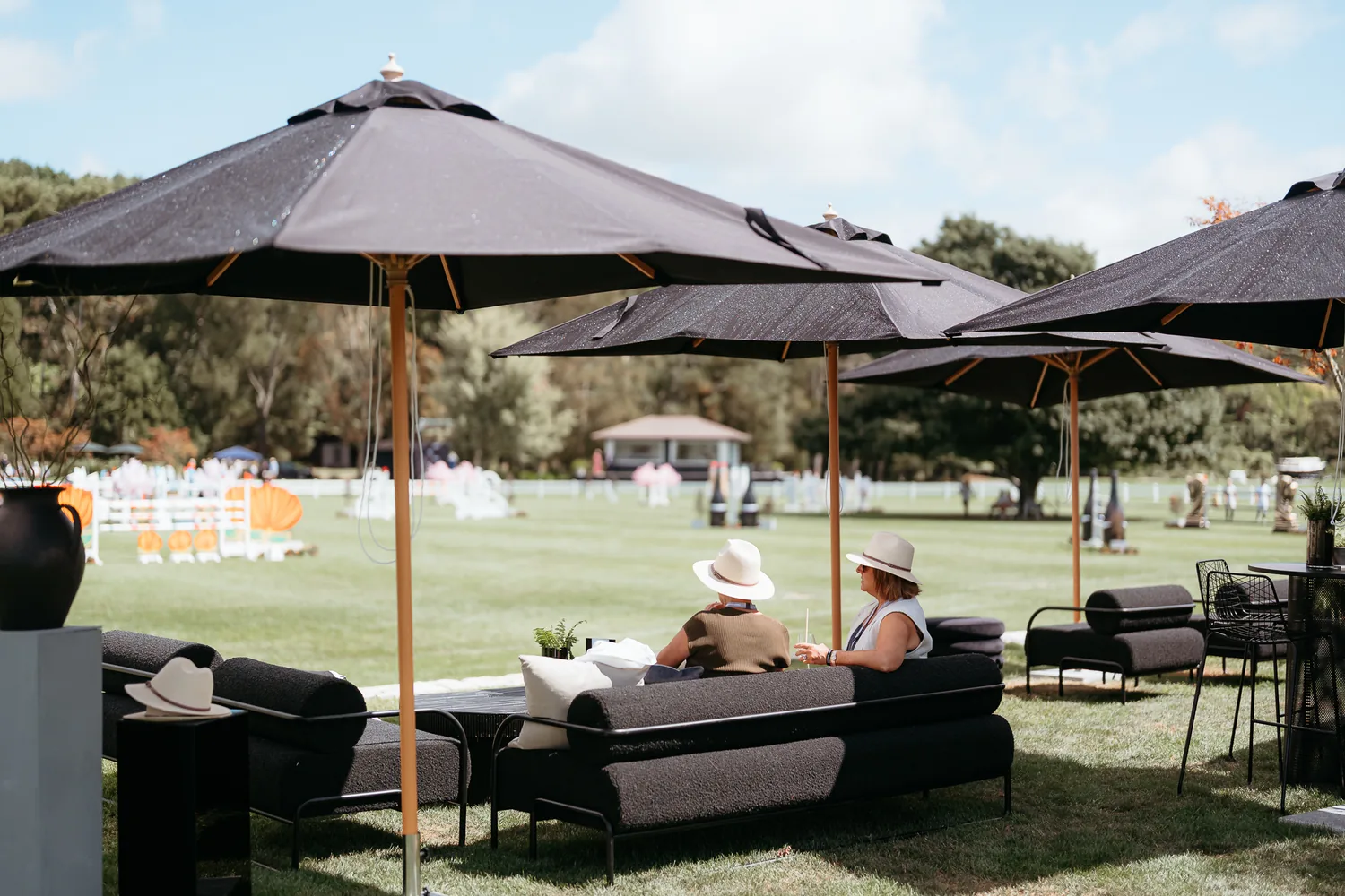 Lounge seating in the hospitality area