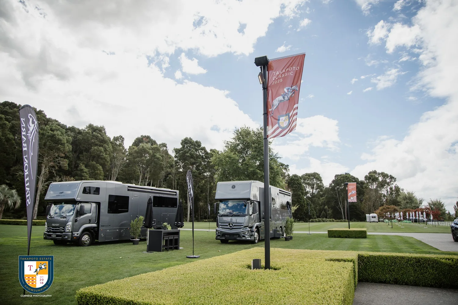 Takapoto Classic 2025 — event signage and flags
