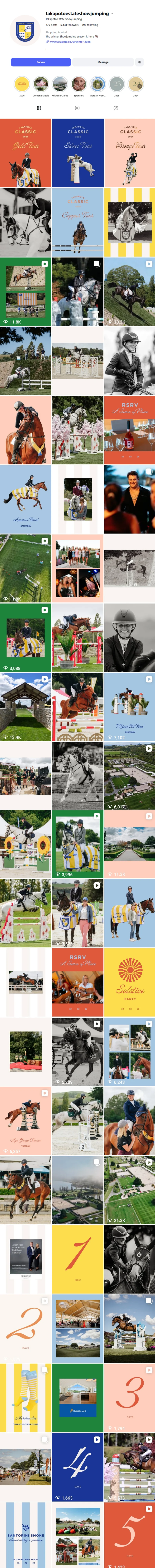 Takapoto Classic 2026 — full Instagram feed grid